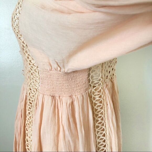 Free People One Karma Eyelet Mini dress NWOT Large boho - Picture 7 of 12